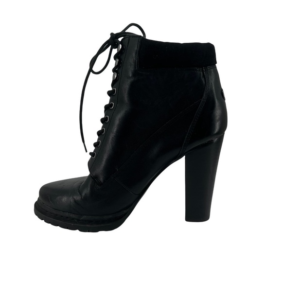 BCBGeneration Black Leather BG-Maude Block Heel Platform Boots Size 10 Women’s - Picture 6 of 16